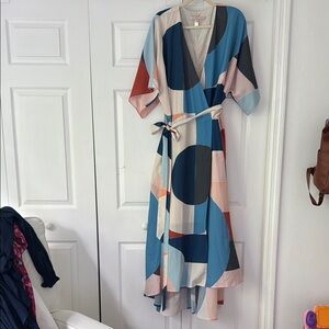 Hutch Geometric Wrap Dress